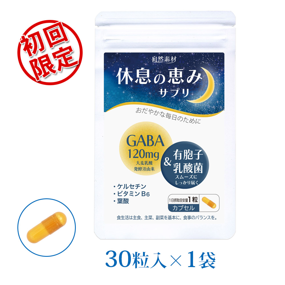 GABA 120mg ギャバ 有胞子乳酸菌 ケルセチン 葉酸 ビタミンB6