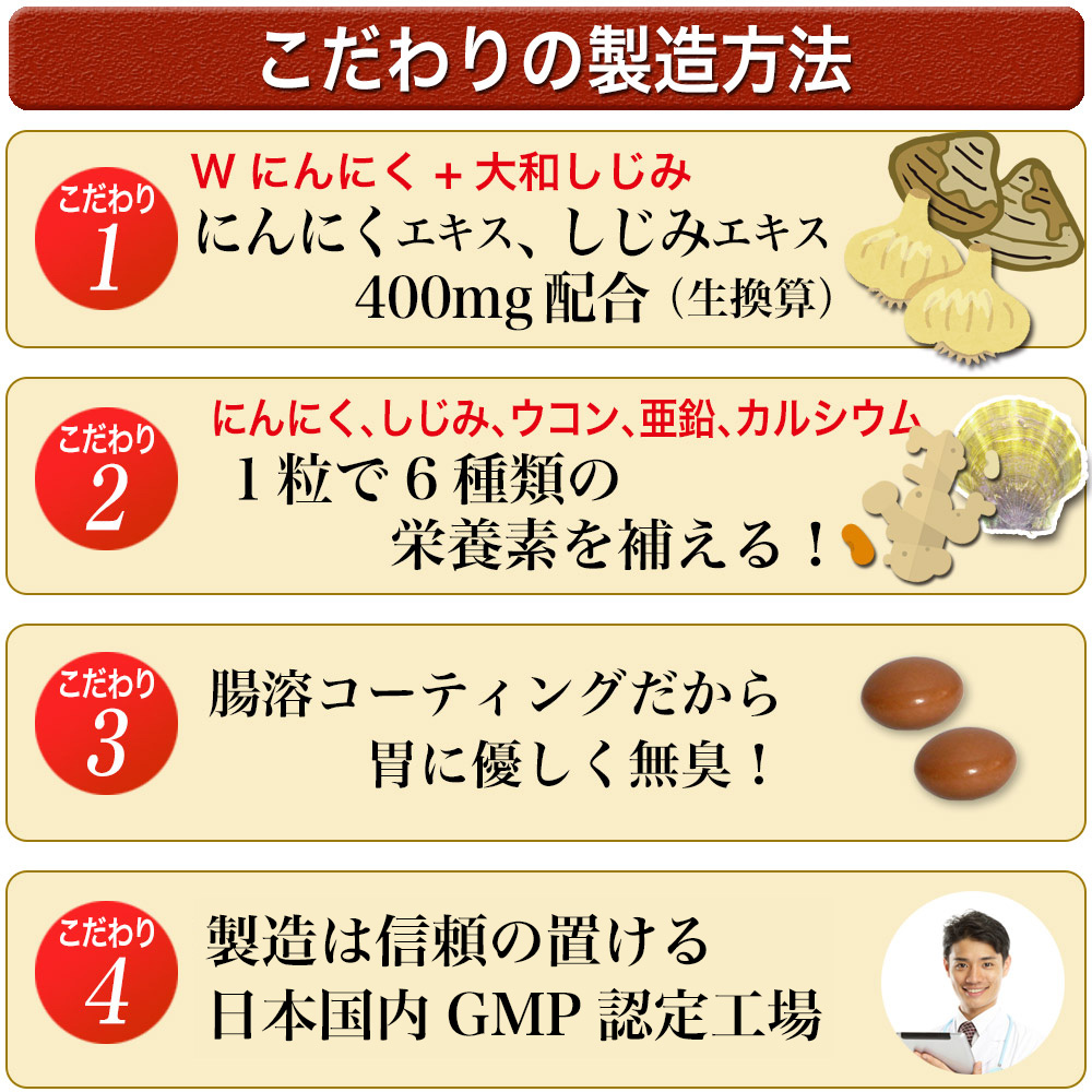 こだわりの製造方法 製造直売だから安心価格。製造はんGMP認定工場です。