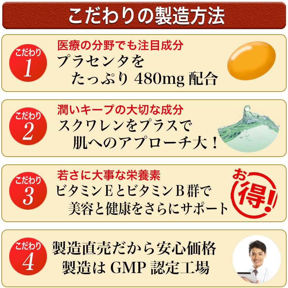 製造直売だから安心価格。製造はんGMP認定工場です。
